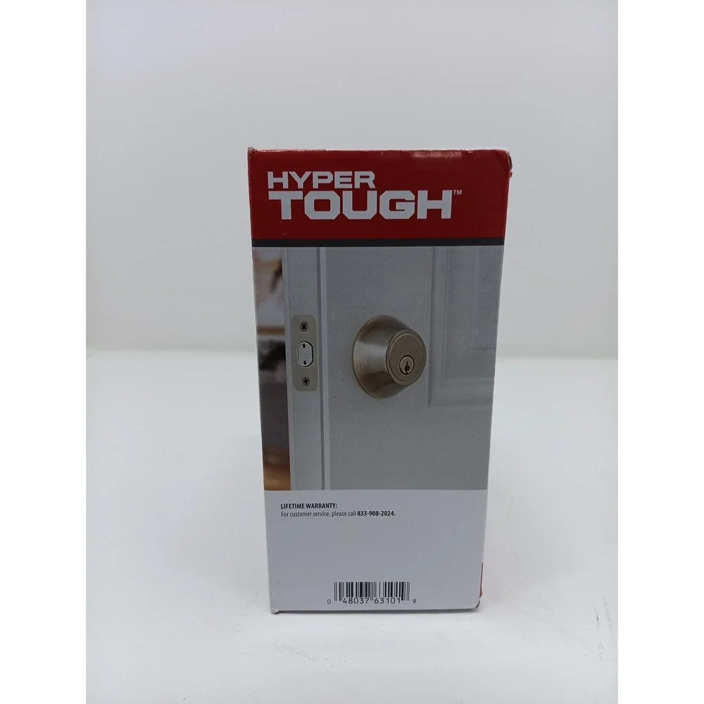 Hyper Tough Keyed Entry Deadbolt Antique Brass Finish Complete, New